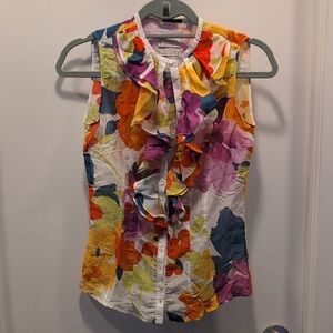 Floral Sleeveless Women's Top